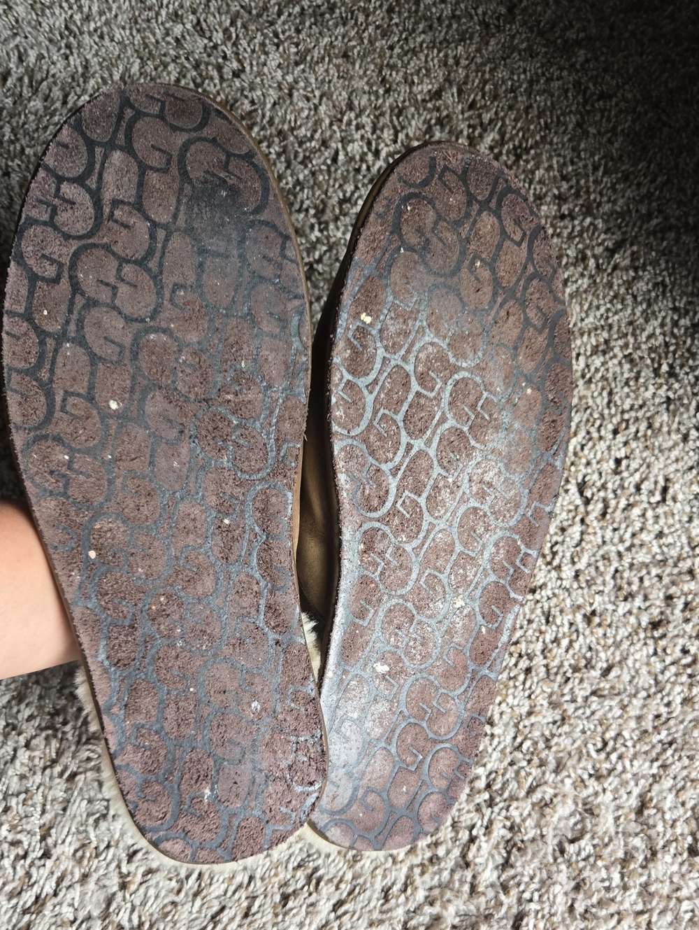 UGG Men's Brown Shearling-Lined Slippers - Picture 6 of 9